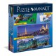 puzzle Mania Kit : 2 Puzzles + 1 Tapis de Puzzle 1500 Pièces